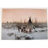 Image 1 : Large Color Print Entitled "Milk River Camp"
