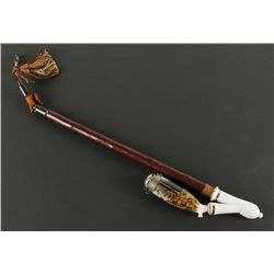 White Porcelain Decoupage Pipe
