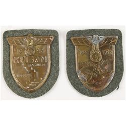 2 German WWII Army Sleeve Shields