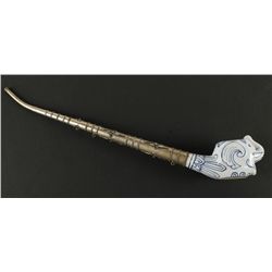 Blue & White Porcelain Pipe - Looks Like Elephant