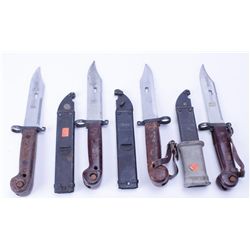 Lot of 4 AK Bayonets