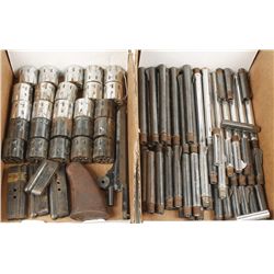 Box of H&R Barrels, Cylinders, Mags, & More
