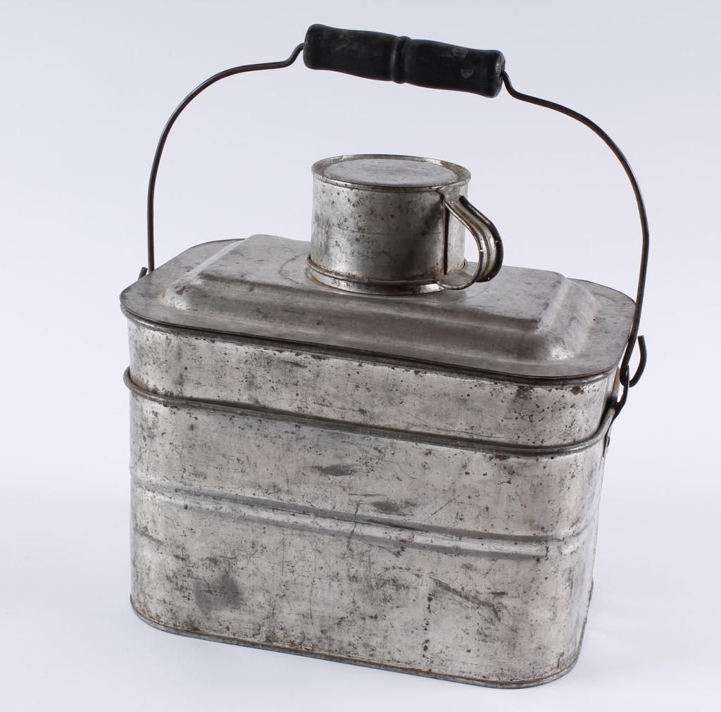 Antique Galvenized Miners Lunch Bucket