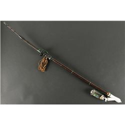 White Porcelain Pipe with Scene of Stag & Does