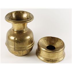 Lot of 2 Weighted Brass Spittoons