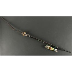 White Porcelain Pipe with Scene of Stag & Doe