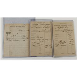 Lot of 3 Bank Receipts