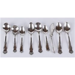 Group of 8 Banner Buggy Advertiser Spoons