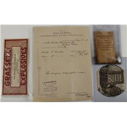 Group of 4 Mining Related Items