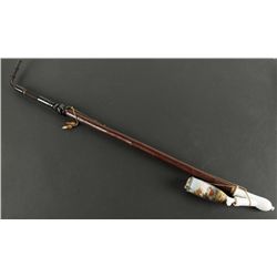 White Porcelain Pipe with Scene of Baying Stag