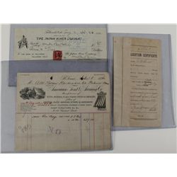 Lot of 3 Vintage Mining Documents