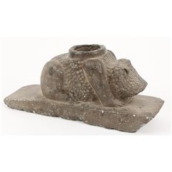 Stone Ceremonial Animal Effigy Pipe