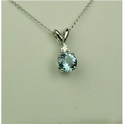 Elegant 14K White Gold Ladies Pendant