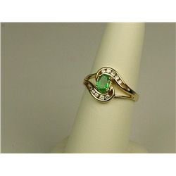 Elegant 14K YG Ladies Freeform Design Ring