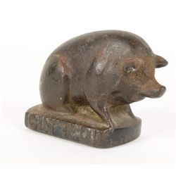 A Pluemer & Co Cast Iron Advertiser