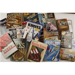 Box Lot of Hunting, Gun, & Knife Books