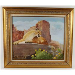 Original Oil on Canvas Entitled "Desert Watch"