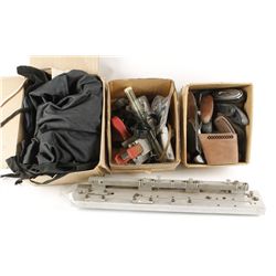 Box Lot of Butt Pads & Gunsmith Aprons