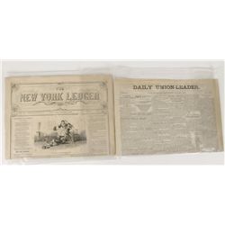 Lot of 2 Vintage Newspapers