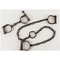Vintage Handcuffs with Keys & Leg Irons