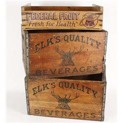 Lot of 3 Wooden Boxes