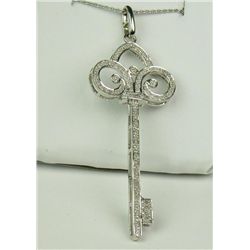 Intricate Ladies Sterling Silver "KEY" Necklace