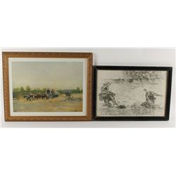 Lot of 2 Framed Prints