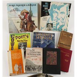 Lot of 7 Books and 2 Western Records