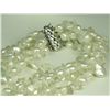 Image 2 : Fashionable Ladies Multi-Stranded Pearl Necklace