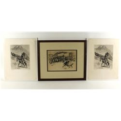 Lot of 3 R H Palenski Lithographs