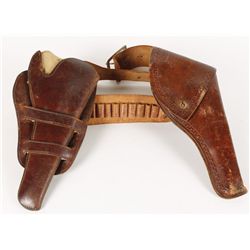Lot of 2 Holsters and a Cartridge Belt