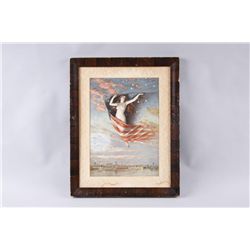 Antique Lithograph Entitled "Dawn of the Flag"