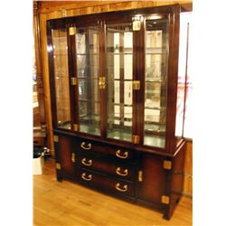 Mahogany Veneer China Cabinet