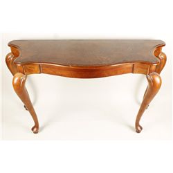 Traditional Style Walnut Veneer Hall Table