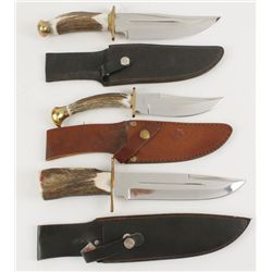 Lot of 3 White Tail Cutlery Knives