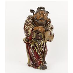 Plaster Painted Chinese Samurai