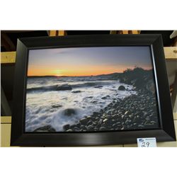 CANVAS PRINT BY C.W. COLLACOTT 'SUNSET SHORELINE'