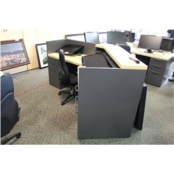 LACASSE MAPLE/GREY RECEPTION DESK