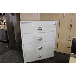 FIREKING BEIGE 4-DRAWER FIREPROOF LATERAL FILE