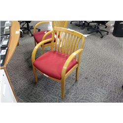 RED MAPLE FRAME CLIENT CHAIR