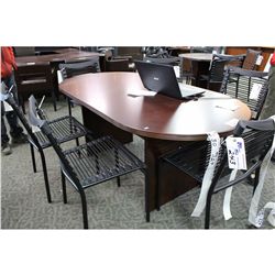 CHERRY RACETRACK 6' BOARDROOM TABLE