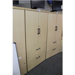 LACASSE MAPLE 6' 2-DRAWER LATERAL FILE CABINET W/DOUBLE DOOR CABINET