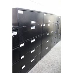 BLACK 5-DRAWER LATERAL FILE CABINET