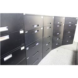 BLACK 5-DRAWER LATERAL FILE CABINET