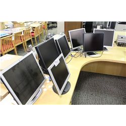 LOT OF 7 LCD MONITORS & COMPUTER MISCELLANEOUS