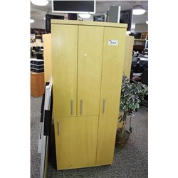 HONEY MAPLE 6' MULTI-DOOR CABINET