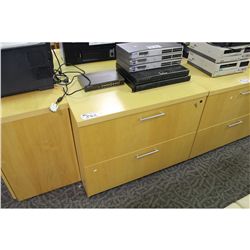 HONEY MAPLE 2-DRAWER LATERAL FILE CABINET