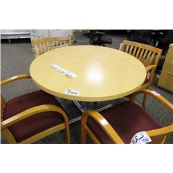 HONEY MAPLE 42" ROUND TABLE