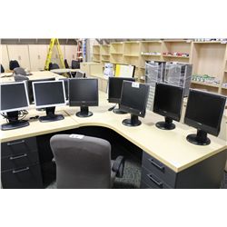 LOT OF 7 17" LCD MONITORS