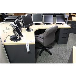 LACASSE MAPLE/GREY 5 X 7 CORNER DESK